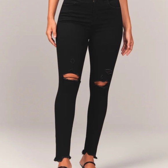 Abercrombie & Fitch Denim - Abercrombie & Fitch super skinny high rise black denim jeans size 30